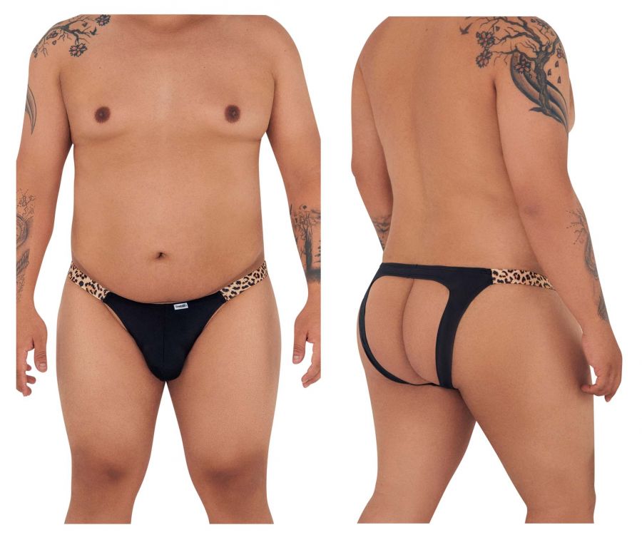 CandyMan 99536X Bikini Jockstrap Farbe Schwarz-Animal Print