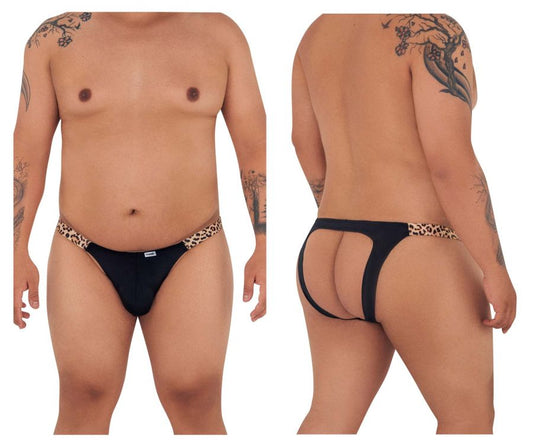 CandyMan 99536X Bikini Jockstrap Farbe Schwarz-Animal Print