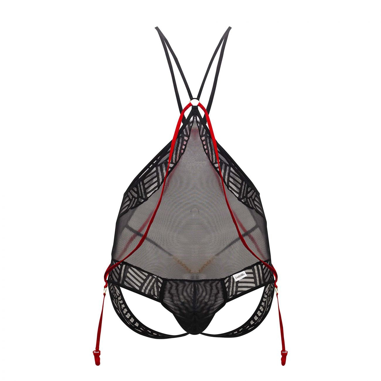 CandyMan 99585X Mesh-Spitzen-Bodysuit Farbe Schwarz