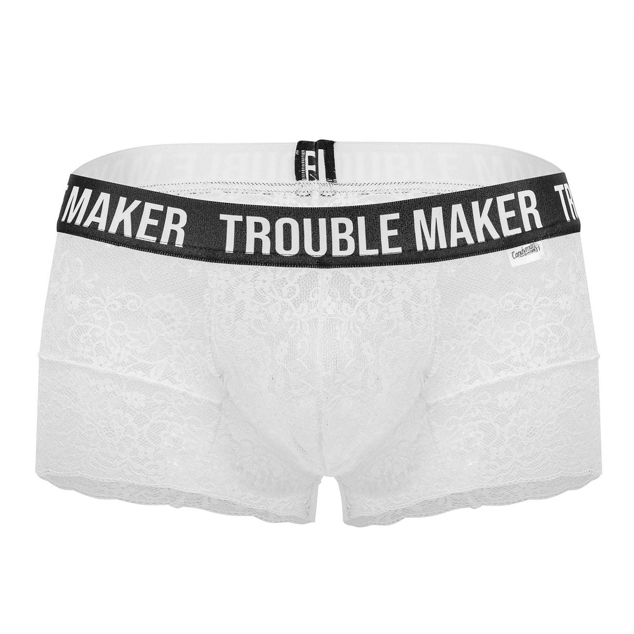 Boxer en dentelle CandyMan 99616 Trouble Maker Couleur Blanc