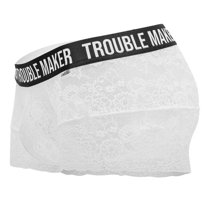 Boxer en dentelle CandyMan 99616 Trouble Maker Couleur Blanc