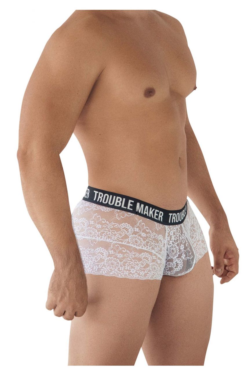Boxer en dentelle CandyMan 99616 Trouble Maker Couleur Blanc