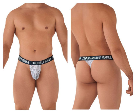 CandyMan 99618 Trouble Maker Spitzen-Strings, Farbe: Weiß