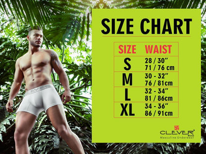 White boxer briefs with a subtle elastic waistband featuring the clever brand logo in color grape