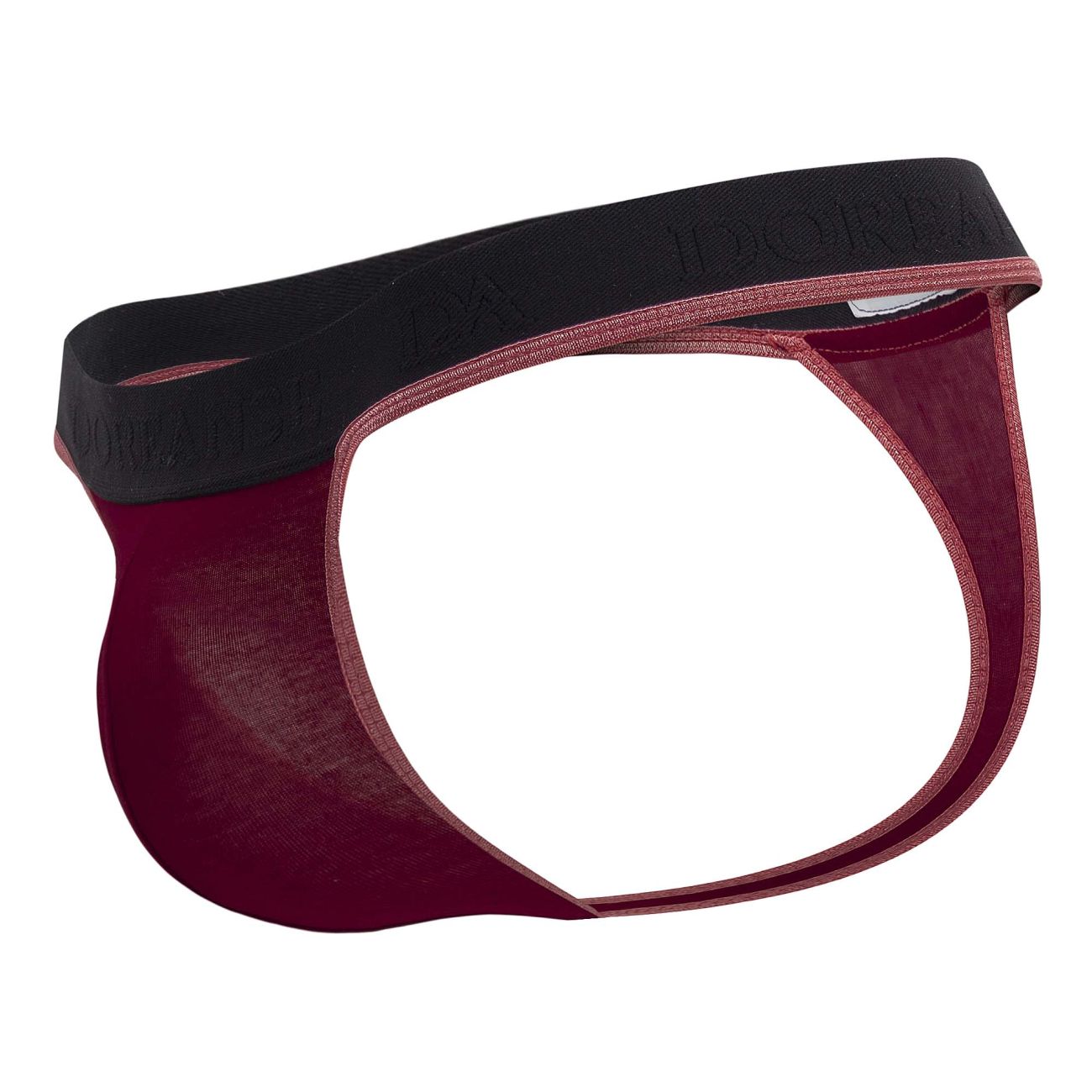 Doreanse 1012-brd borderline thongs in bordeaux featuring smooth stretchy fabric and subtle waistband branding