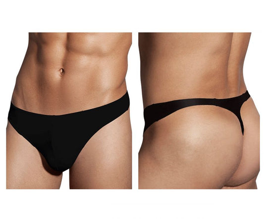 Doreanse 1280-BLK hang-loose thong in black with smooth seamless design for comfortable everyday wear