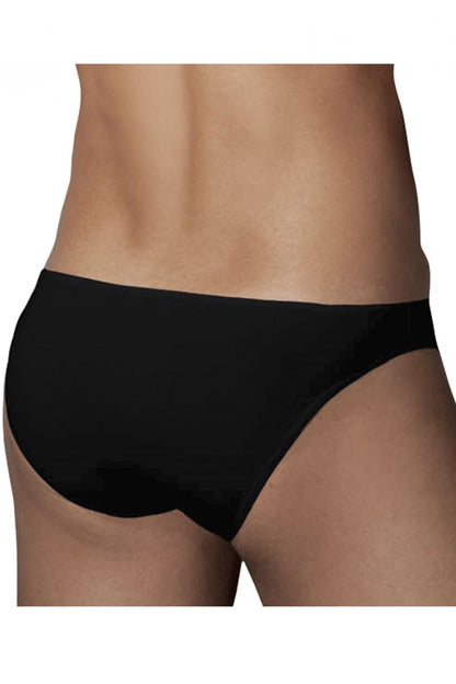 Doreanse 1281-blk hang-loose bikini brief in black with a smooth, form-fitting design perfect for everyday comfort