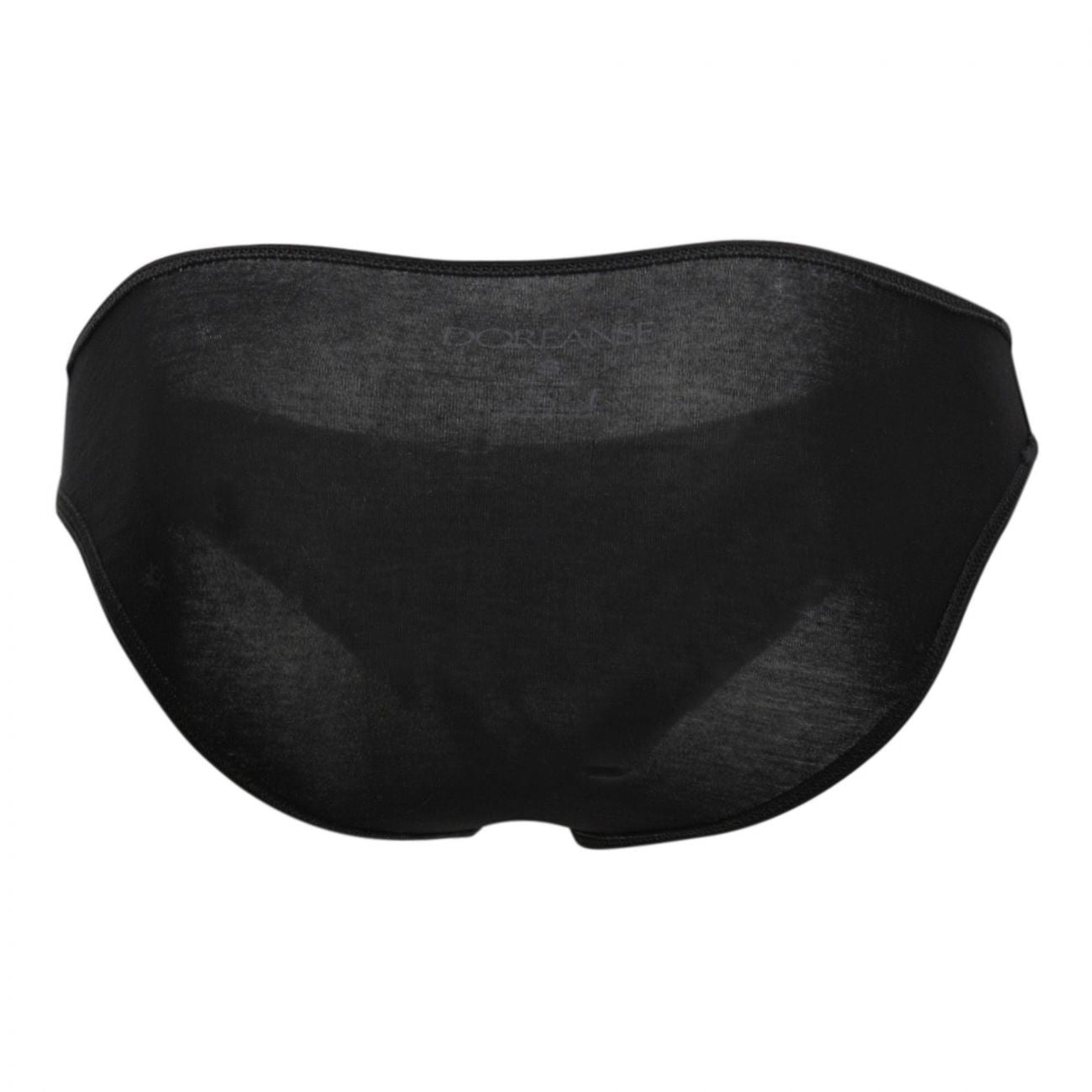 Black doreanse 1281 blk hang-loose bikini briefs made of smooth stretchy fabric with subtle seam detailing