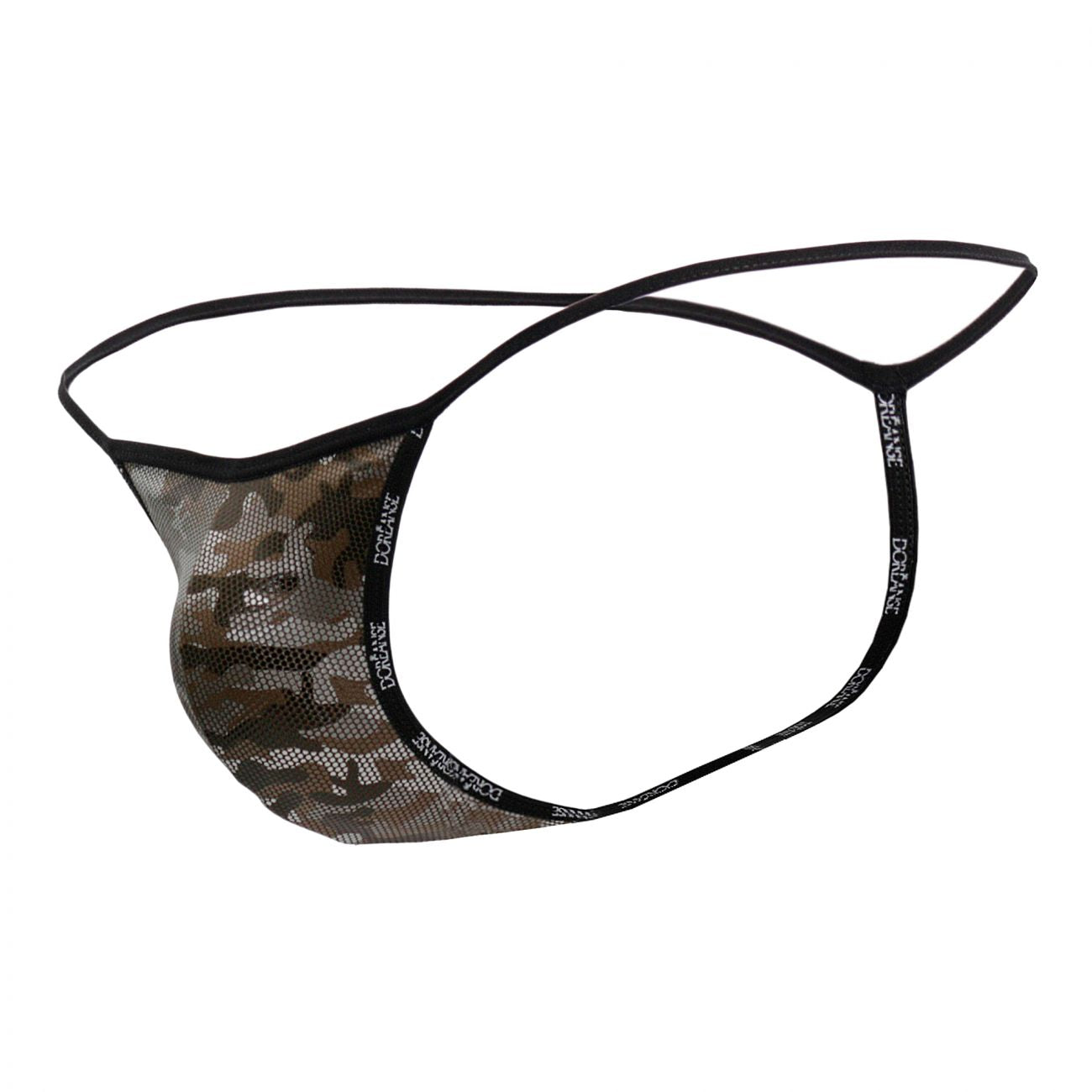 Black mesh thong with camouflage pattern and elastic waistband from Doreanse 1326-CAM flashy g-string camotech collection