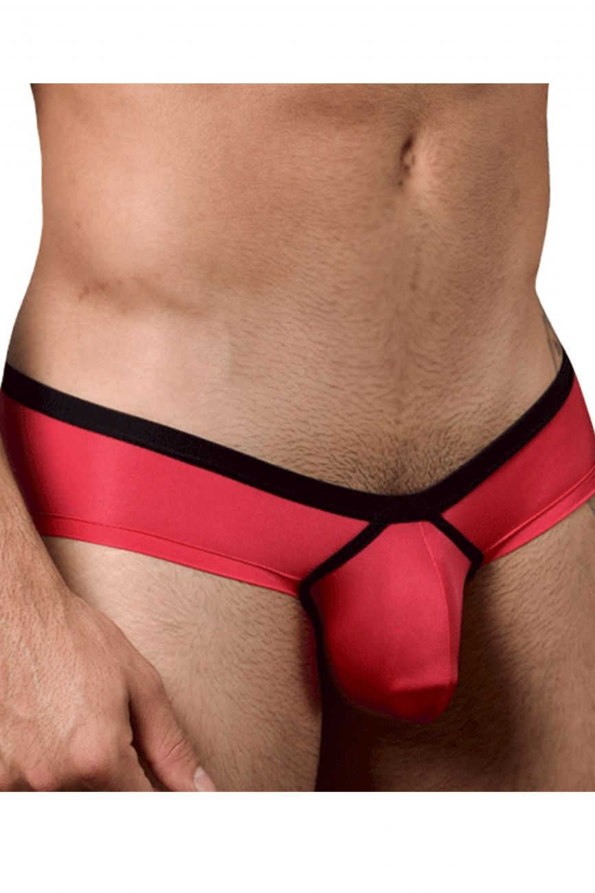 Red and black satin satin briefs with sleek form-fitting design from doreanse 1377-fuc boost cheeky brief fuchsia