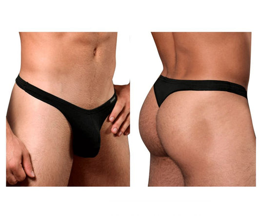 Black doreanse 1392-BLK euro thong underwear with smooth form-fitting design and comfortable lightweight fabric