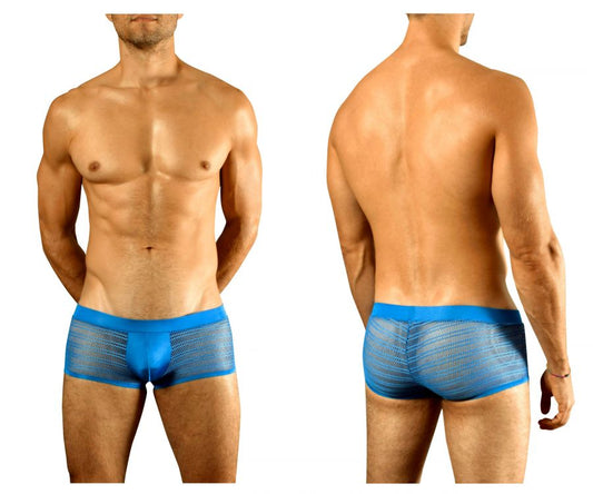 Doreanse 1588-blu blue mesh briefs with solid waistband designed for breathable comfort and style