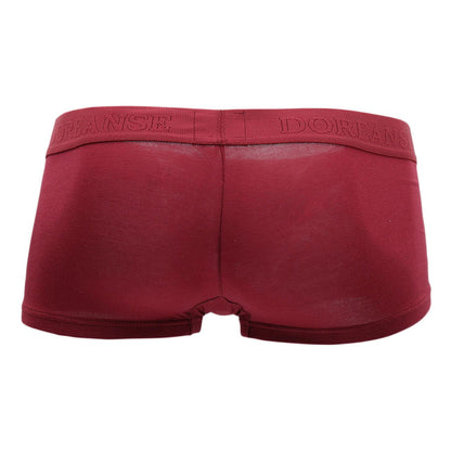Doreanse 1760-brd low-rise trunk briefs in bordeaux with a smooth stretchy fabric waistband