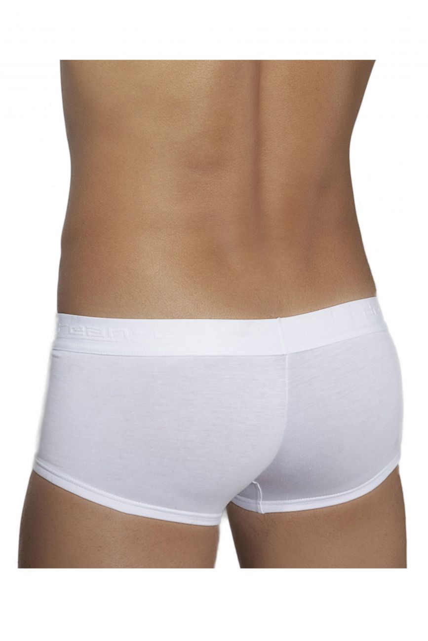 Doreanse 1760-WHT white low-rise men’s briefs with smooth form-fitting design and subtle logo on waistband