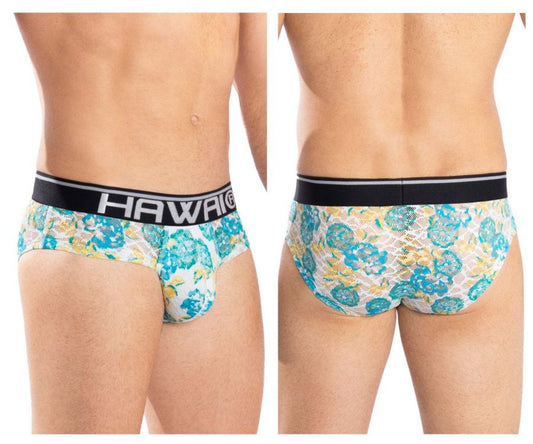 Culotte taille haute à fleurs HAWAI 42050 Couleur Turquoise