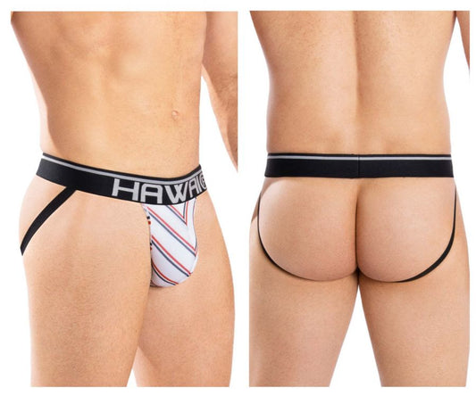 Jockstrap athlétique HAWAI 42052 Lines Couleur Blanc