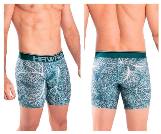 HAWAI 42104 Bedruckte Boxershorts Farbe Grün