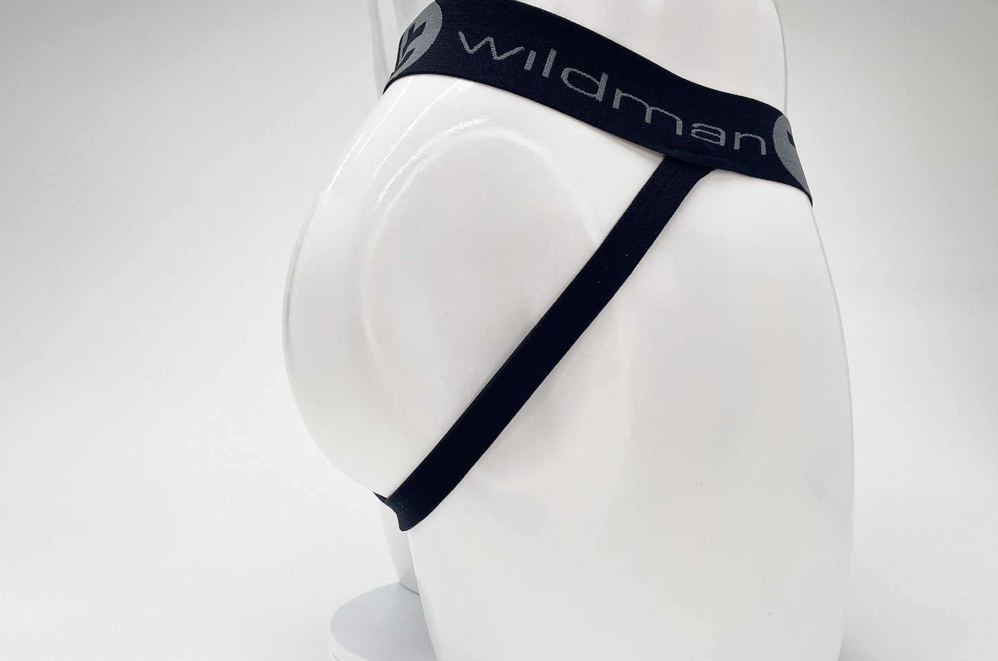 WildmanT Cotton Big Boy Pouch Stripe Jockstrap Black/Royal Blue - SeductiveUtopia.net