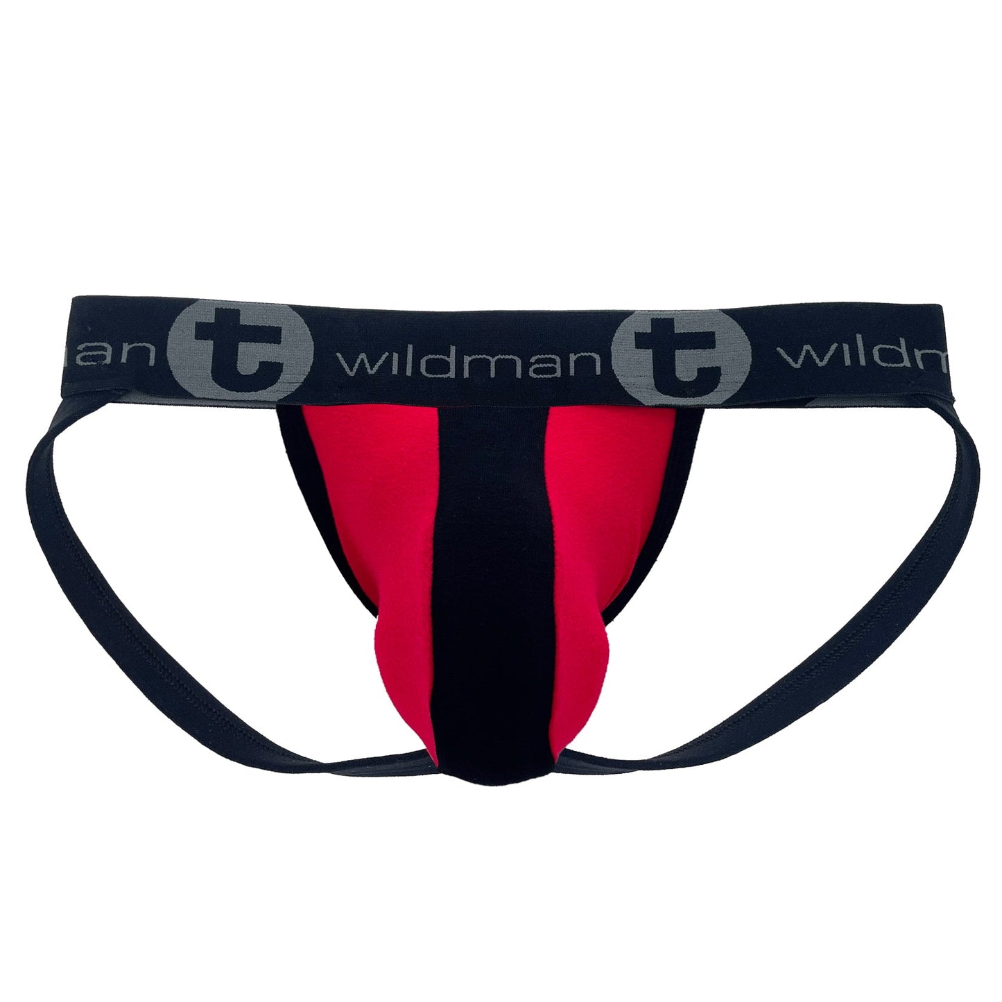 WildmanT Cotton Big Boy Pouch Stripe Jockstrap Red/Black - SeductiveUtopia.net