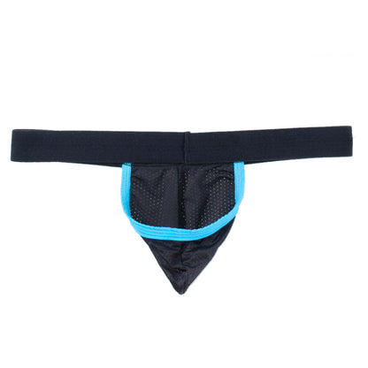 WildmanT Raw Strapless Mesh Jock with Blue Contrast Trim - SeductiveUtopia.net