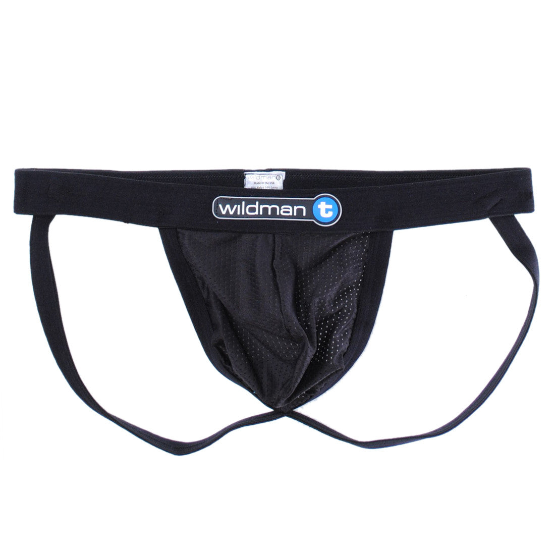 WildmanT Raw Mesh Jockstrap with Duraband Waistband Black - SeductiveUtopia.net