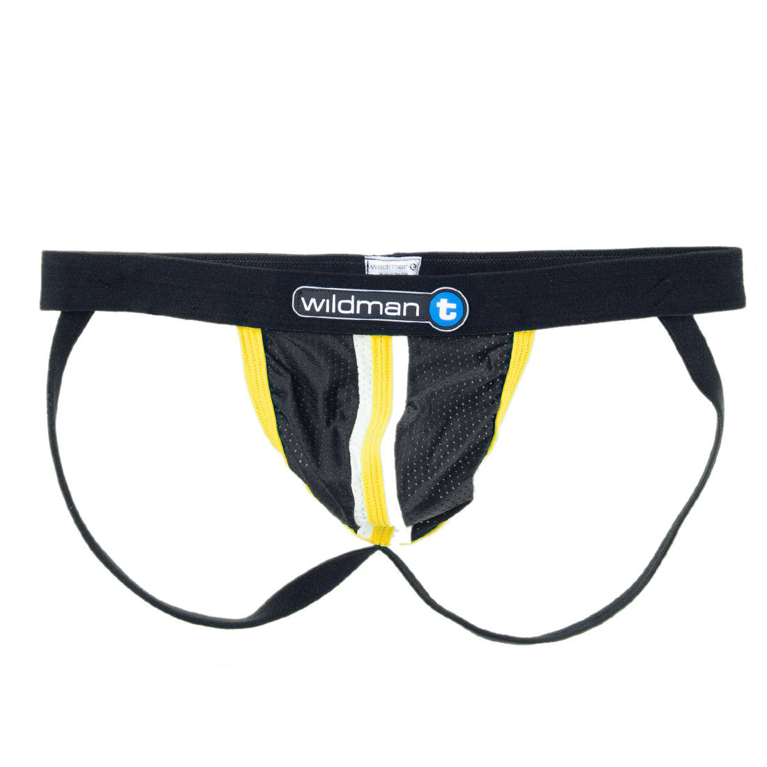 WildmanT Raw Sport Stripe Jockstrap with Duraband Waistband Yellow - SeductiveUtopia.net