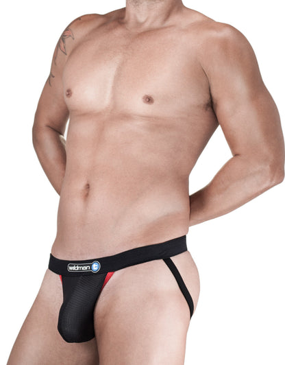 WildmanT Raw Mesh Jockstrap Contrast Red - SeductiveUtopia.net