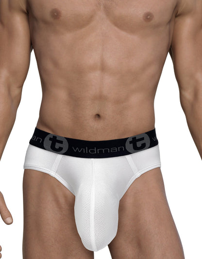 WildmanT Mesh Monster Cock Brief White - SeductiveUtopia.net