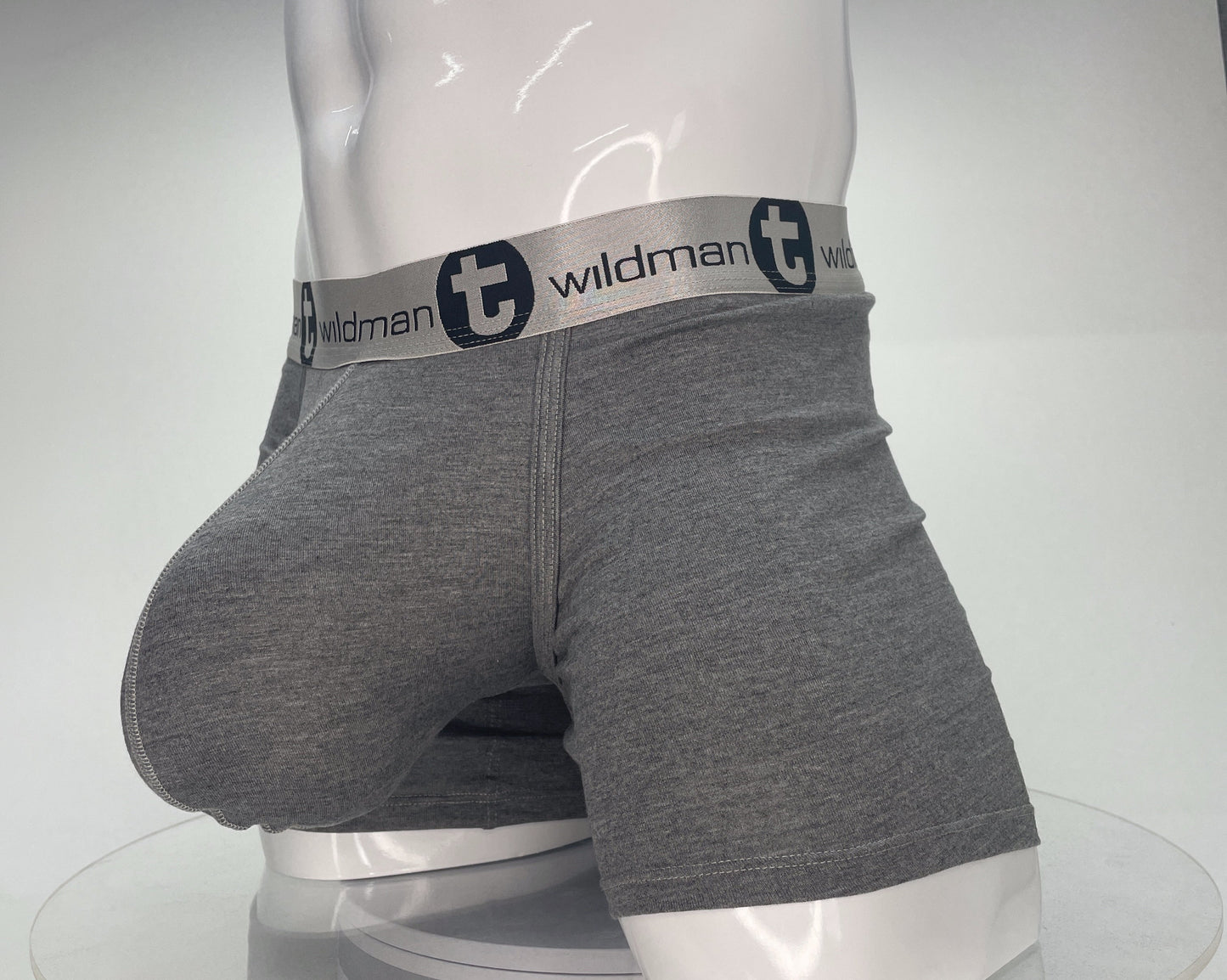 WildmanT Modal Monster Cock 5" Inseam Boxer Brief Gray - SeductiveUtopia.net