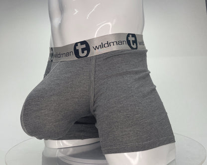 WildmanT Modal Monster Cock 5" Inseam Boxer Brief Gray - SeductiveUtopia.net