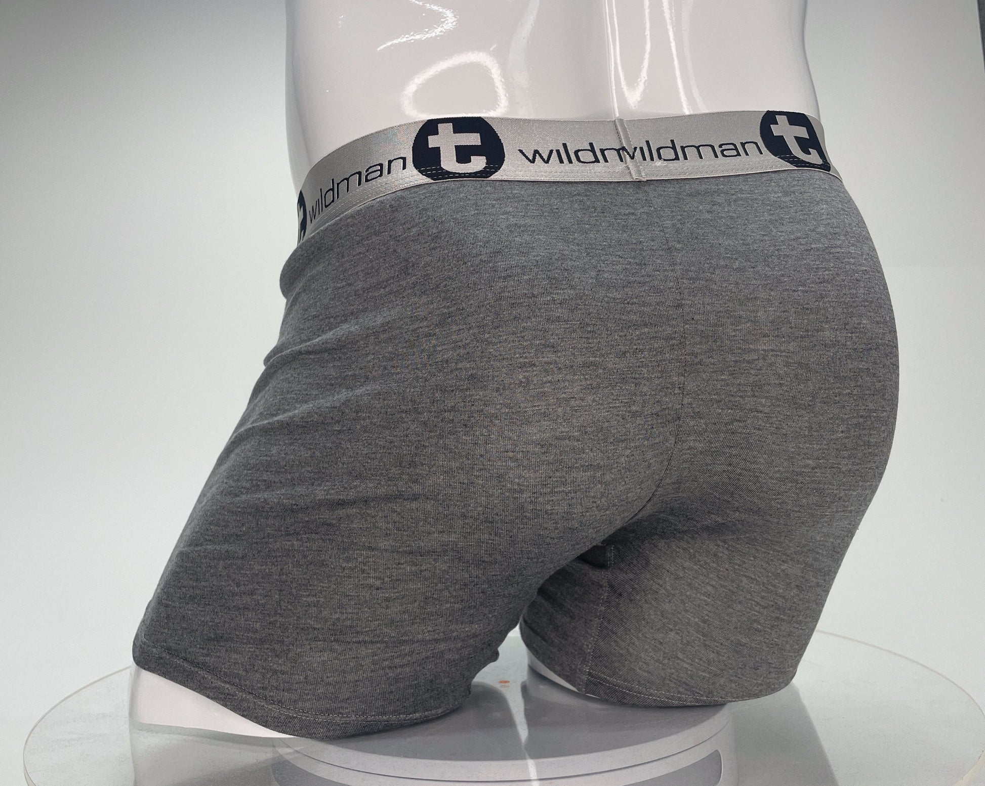 WildmanT Modal Monster Cock 5" Inseam Boxer Brief Gray - SeductiveUtopia.net