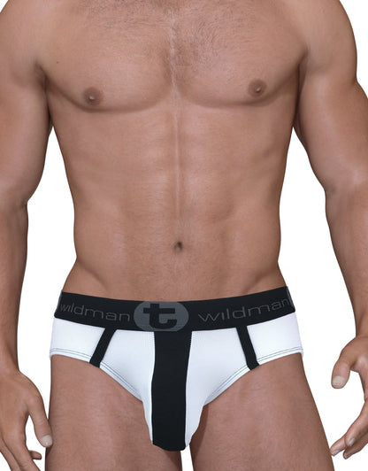 Mesh Big Boy Pouch Brief with Stripe - SeductiveUtopia.net