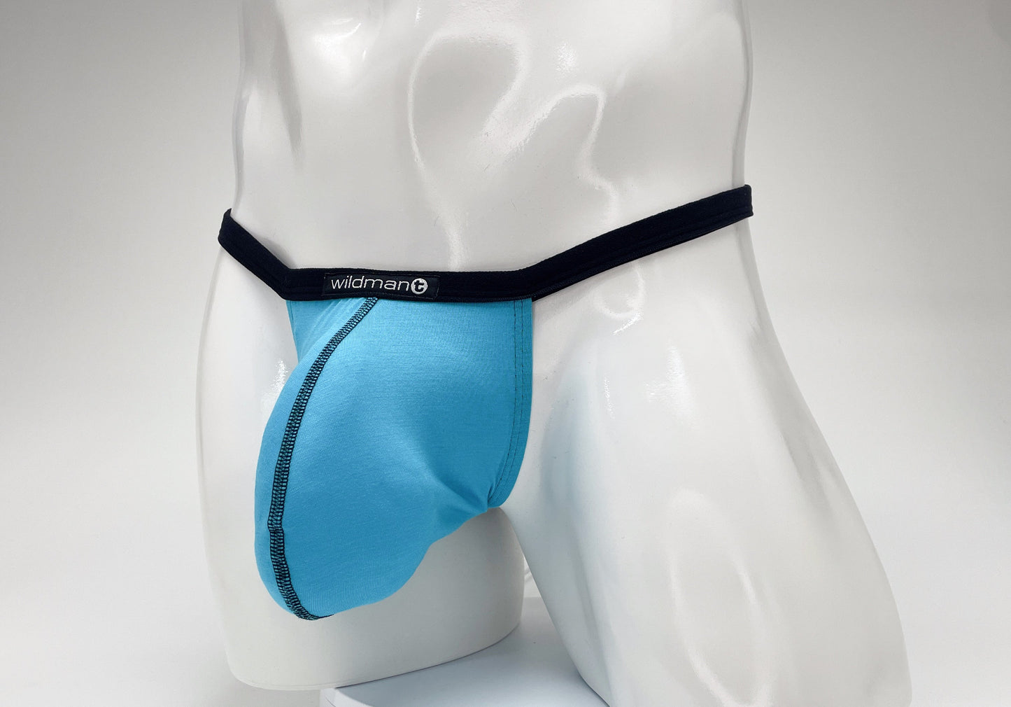 WildmanT Modal Micro Thong Big Boy Pouch Baby Blue - SeductiveUtopia.net