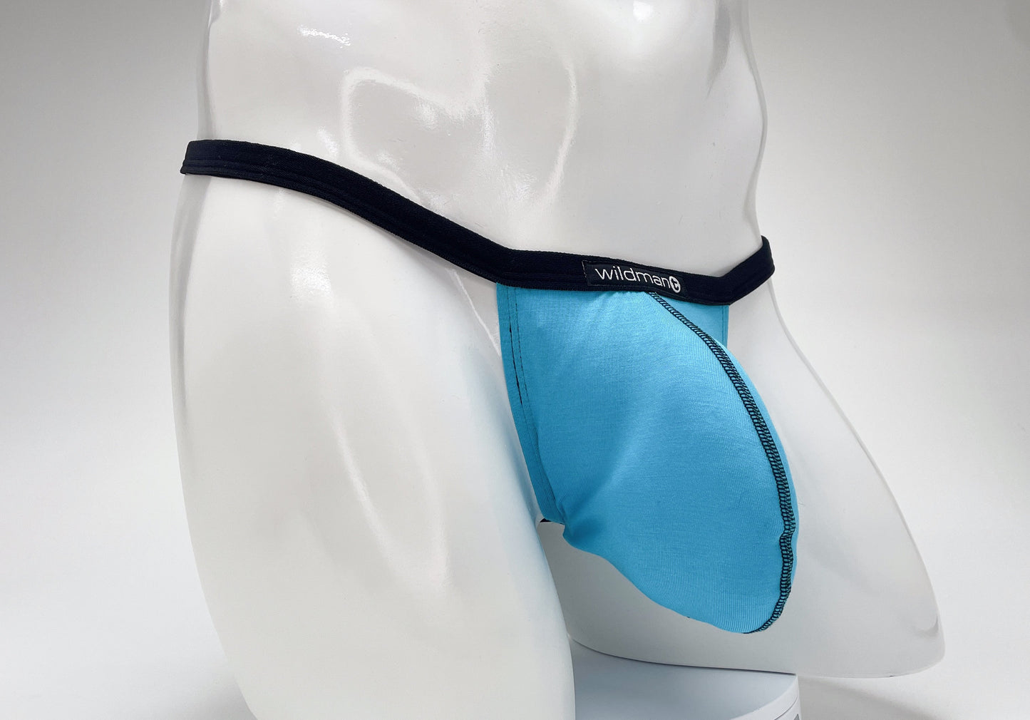 WildmanT Modal Micro Thong Big Boy Pouch Baby Blue - SeductiveUtopia.net