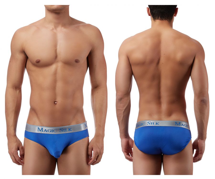 Magic Silk 6386 Seidenstrick-Bikini mit niedriger Taille, Farbe Kobalt