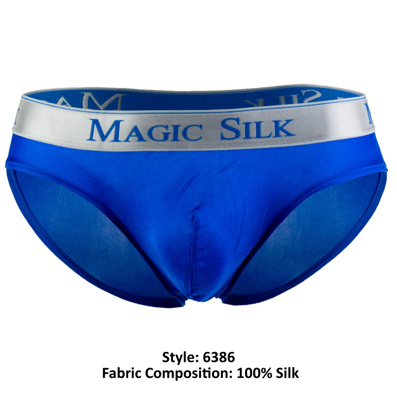 Magic Silk 6386 Seidenstrick-Bikini mit niedriger Taille, Farbe Kobalt