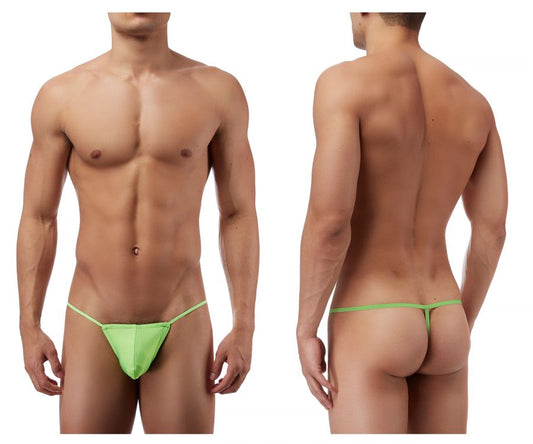 Male Power PAK870 Euro Male Spandex Pouch G String Color Lime