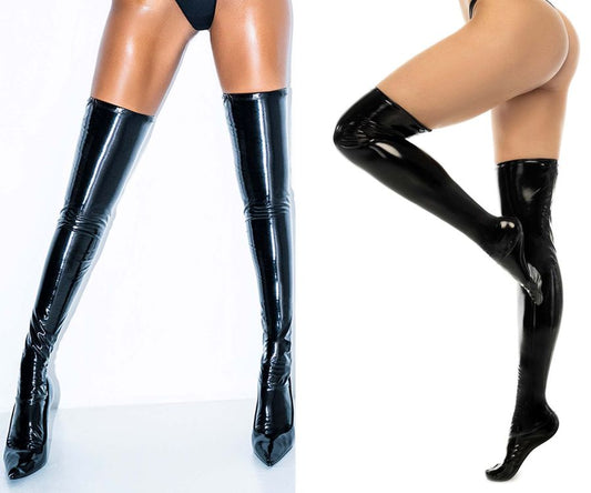 Mapale 1113 Saskia Overknee-Stiefel, Farbe: glänzend schwarz