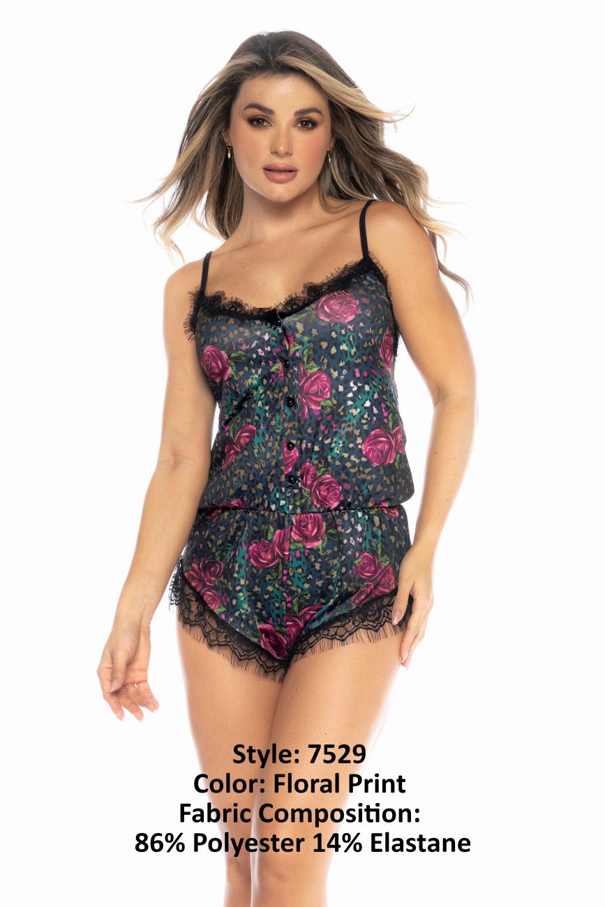 Mapale 7529 Sleep Romper Color Floral Print