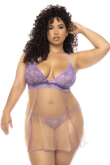 Mapale 7540X Verona Babydoll Plus Couleur Lilas-Nude