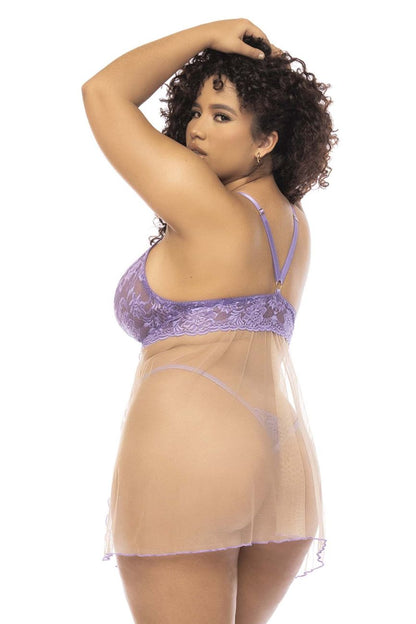 Mapale 7540X Verona Babydoll Plus Couleur Lilas-Nude