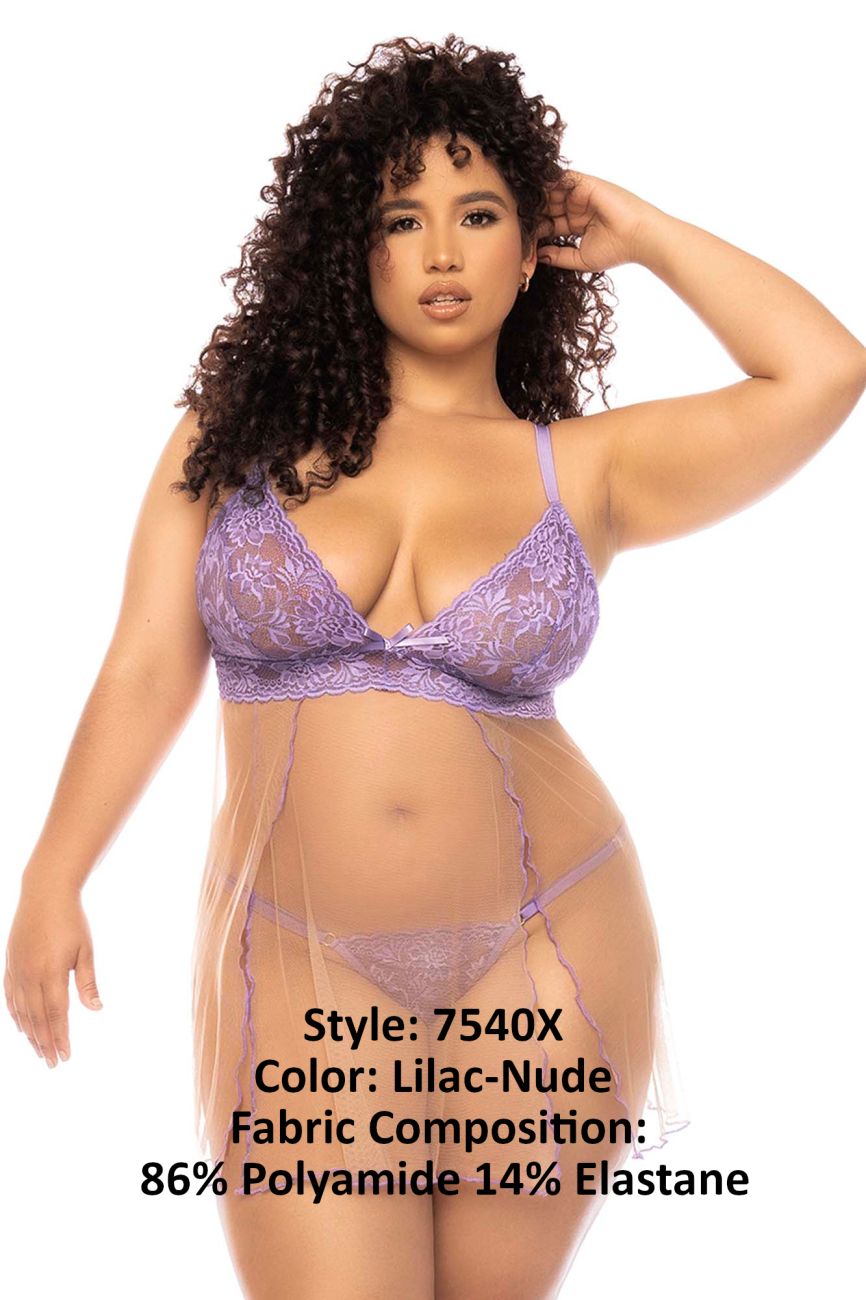 Mapale 7540X Verona Babydoll Plus Couleur Lilas-Nude