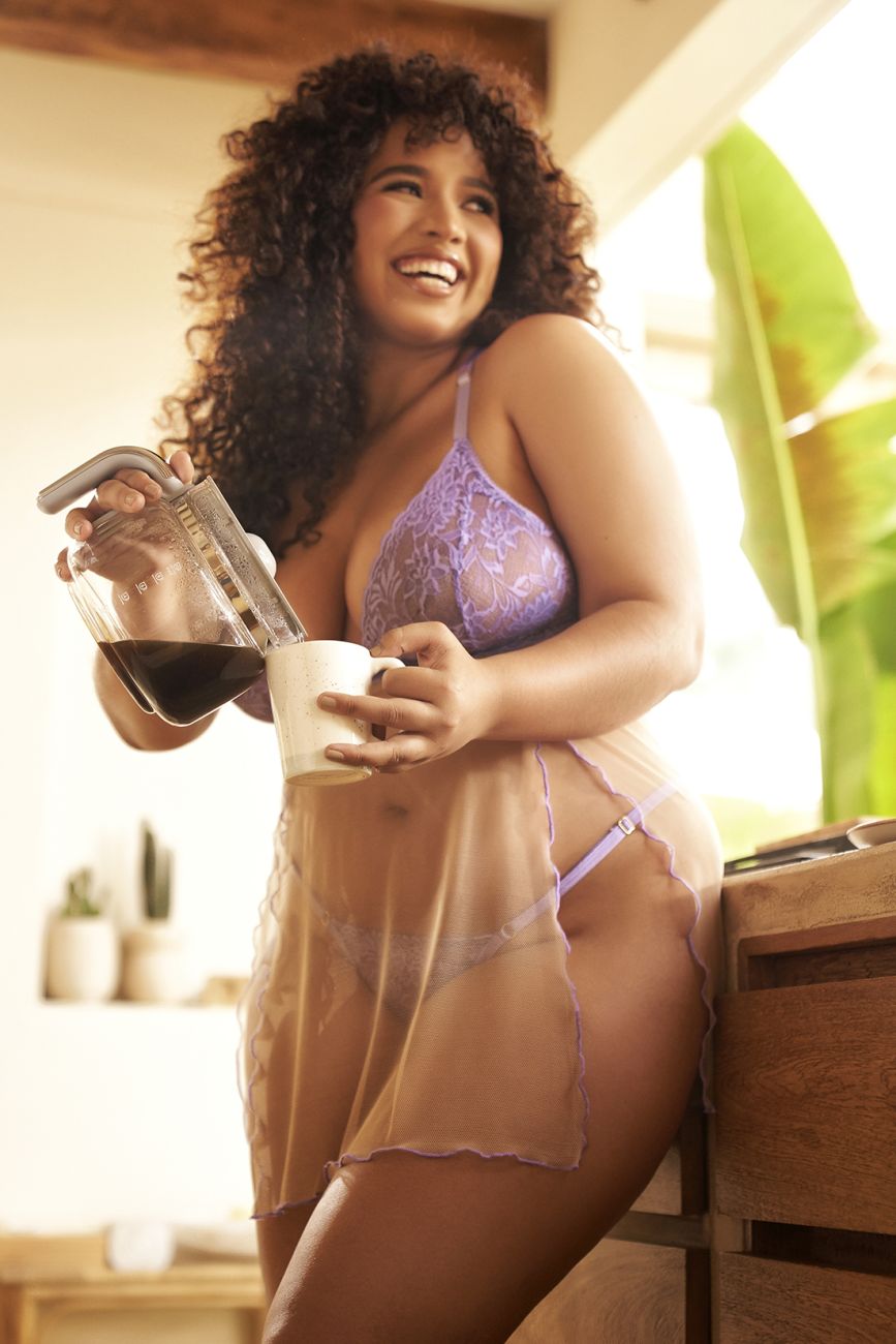 Mapale 7540X Verona Babydoll Plus Couleur Lilas-Nude