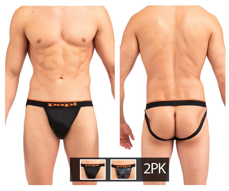Jockstrap Papi UMPA006 2PK Couleur Noir-Orange