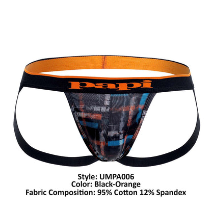 Jockstrap Papi UMPA006 2PK Couleur Noir-Orange