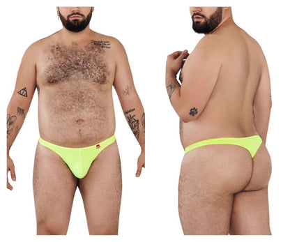 Neon yellow pikante pik 0978x angola briefs front view made from comfortable fabric for everyday wear