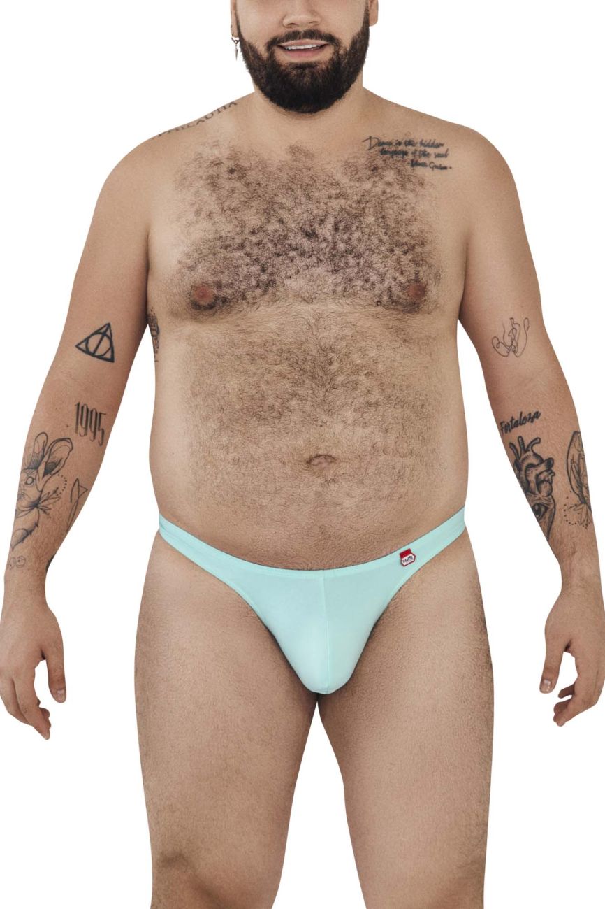 Light blue smooth textured pikante PIK 0978X Angola men’s briefs with red and white logo on waistband