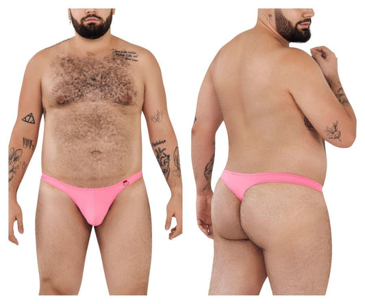 Bright pink pikante PIK 0978X angola thong with a form-fitting design and small red logo on the left hipband