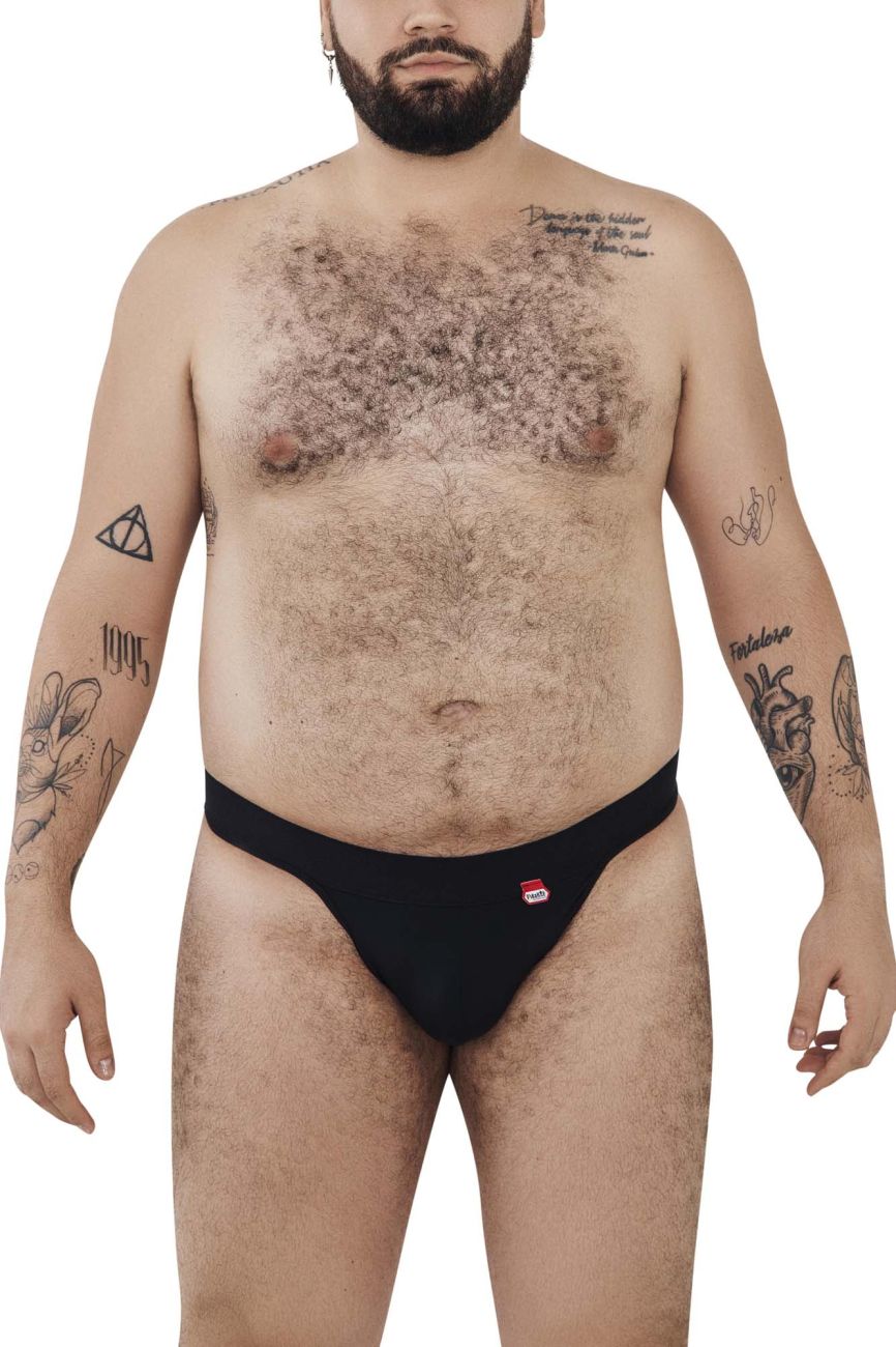 Black pikante PIK 1024X Terni briefs with a red and white logo on the left hip in soft fabric