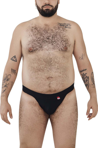 Black pikante PIK 1024X Terni briefs with a red and white logo on the left hip in soft fabric